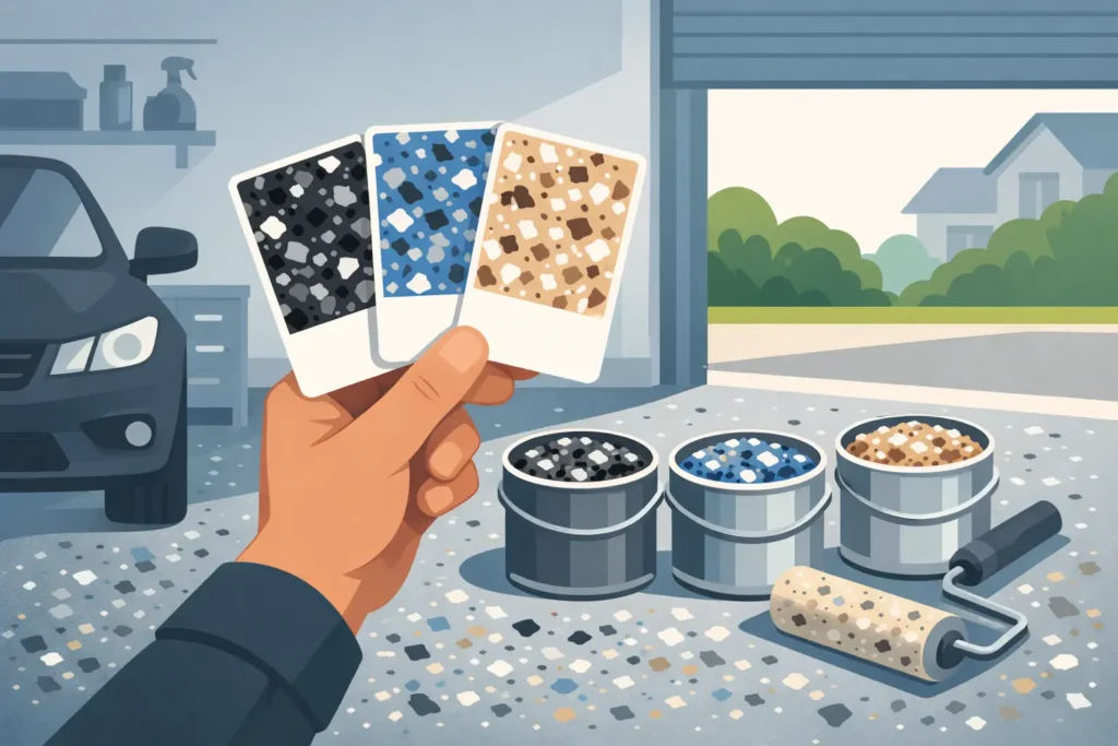 How to Choose Garage Flake Colors