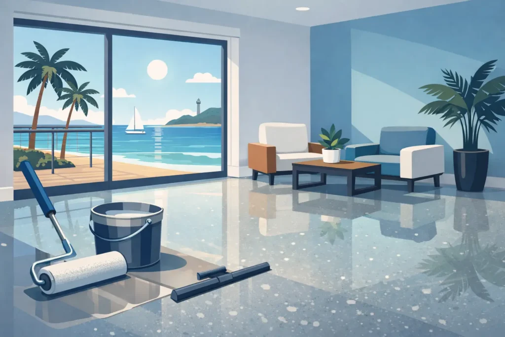 Polyaspartic Flooring in Hutchinson Island