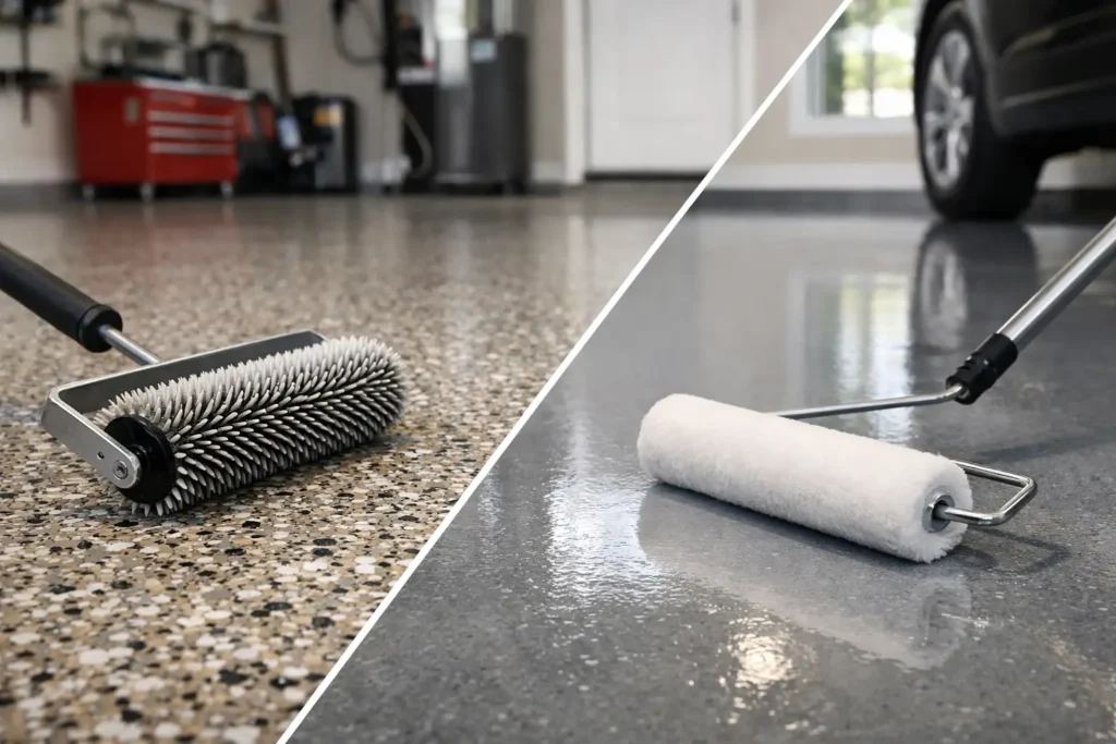 Polyaspartic vs Epoxy Garage Floors