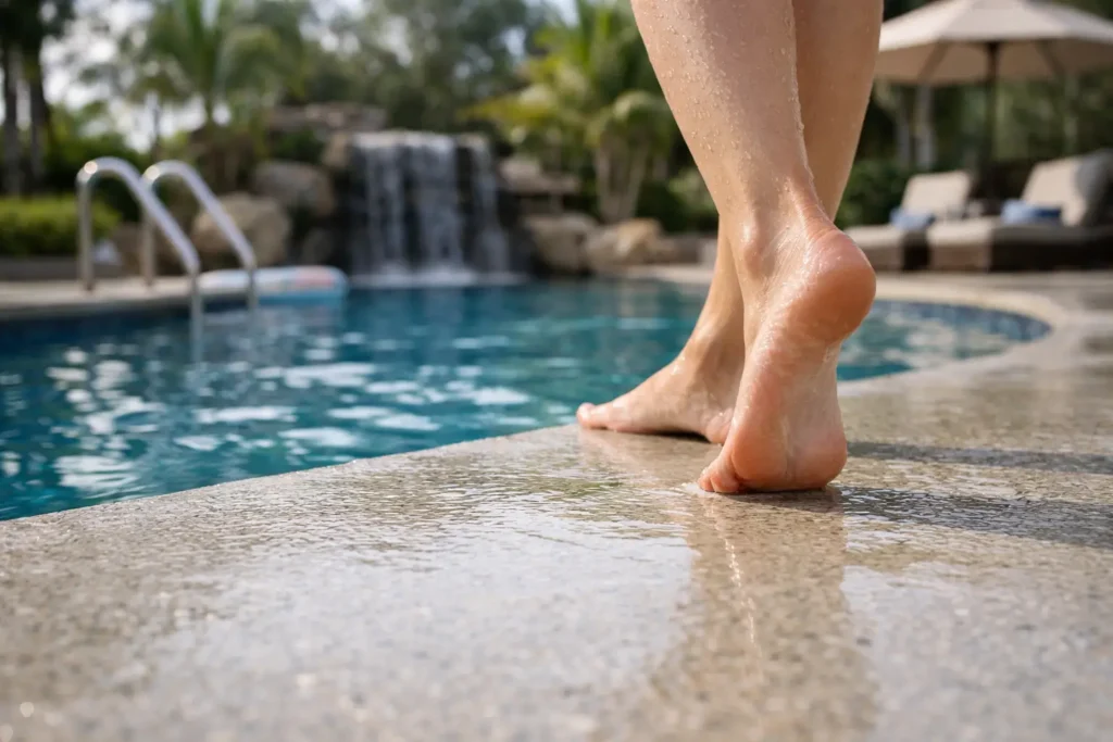 Are Coated Pool Decks Slippery? What to Know