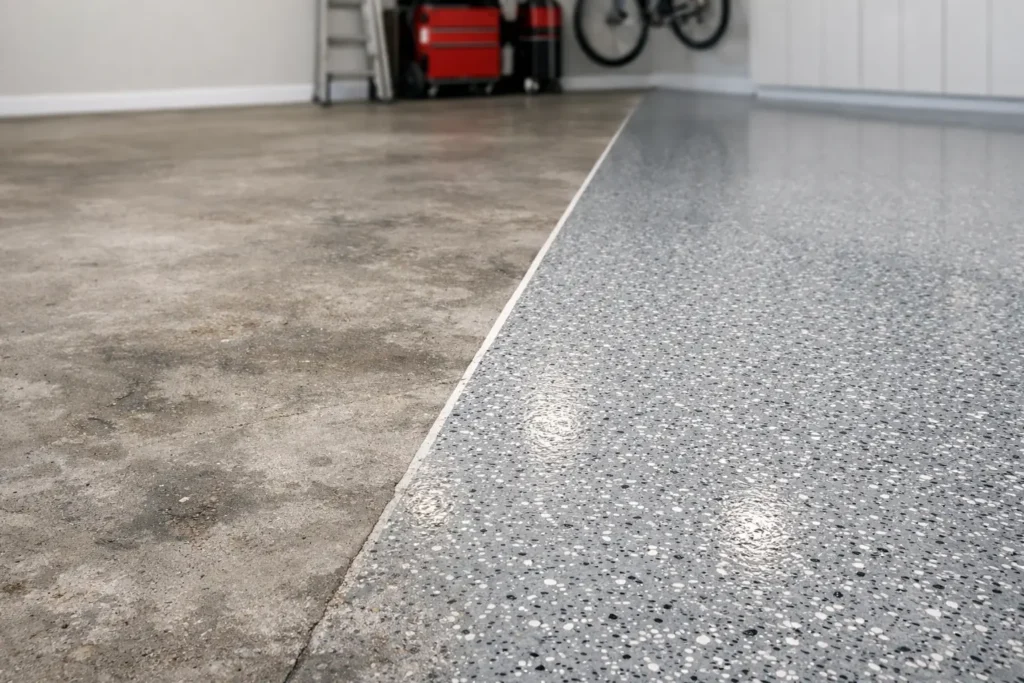 Garage Floor Coating Before and After Results