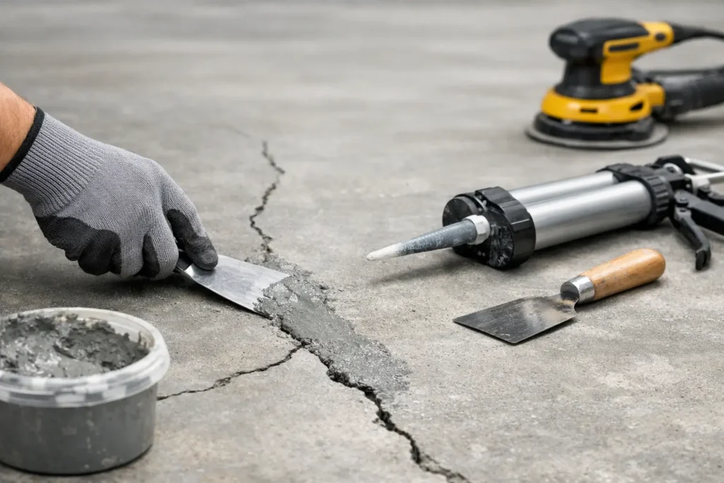 How to Repair Cracked Concrete Before Coating