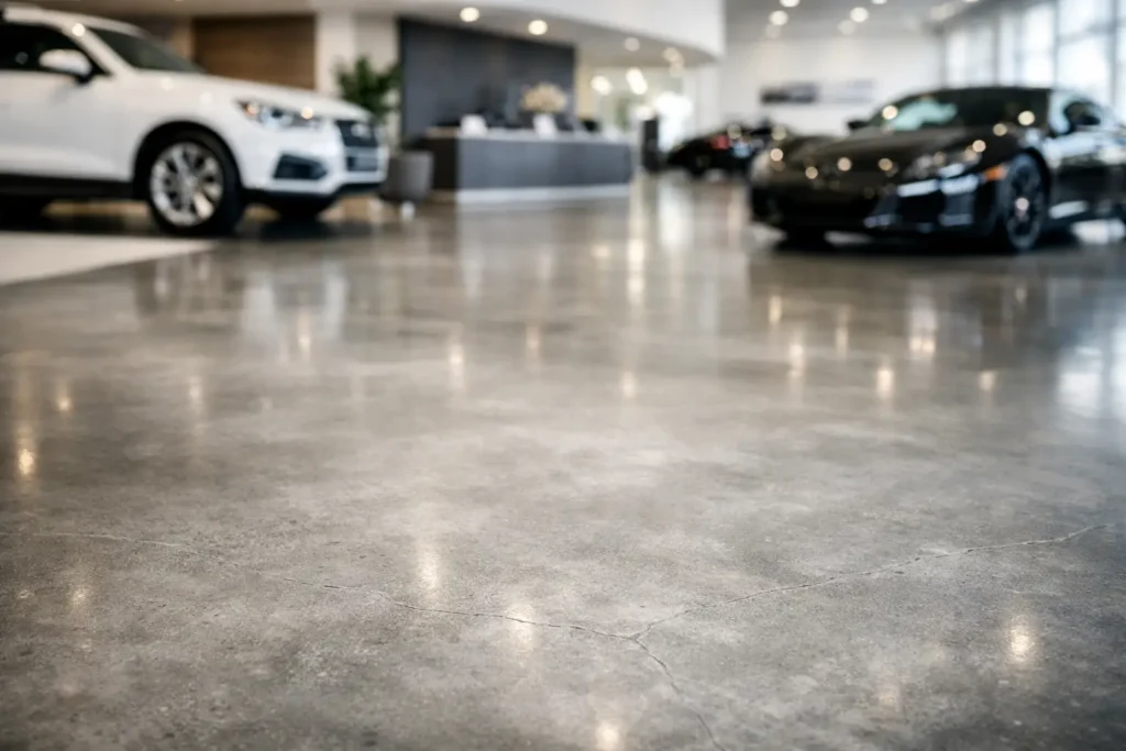 Showroom Concrete Floor Finishes That Work Hard