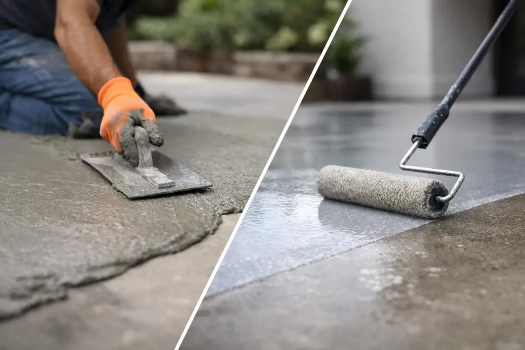 Concrete Resurfacing vs Coating: Which Fits?
