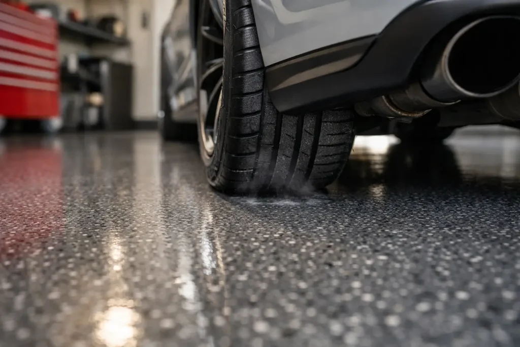 Garage Coating for Hot Tire Pickup That Lasts