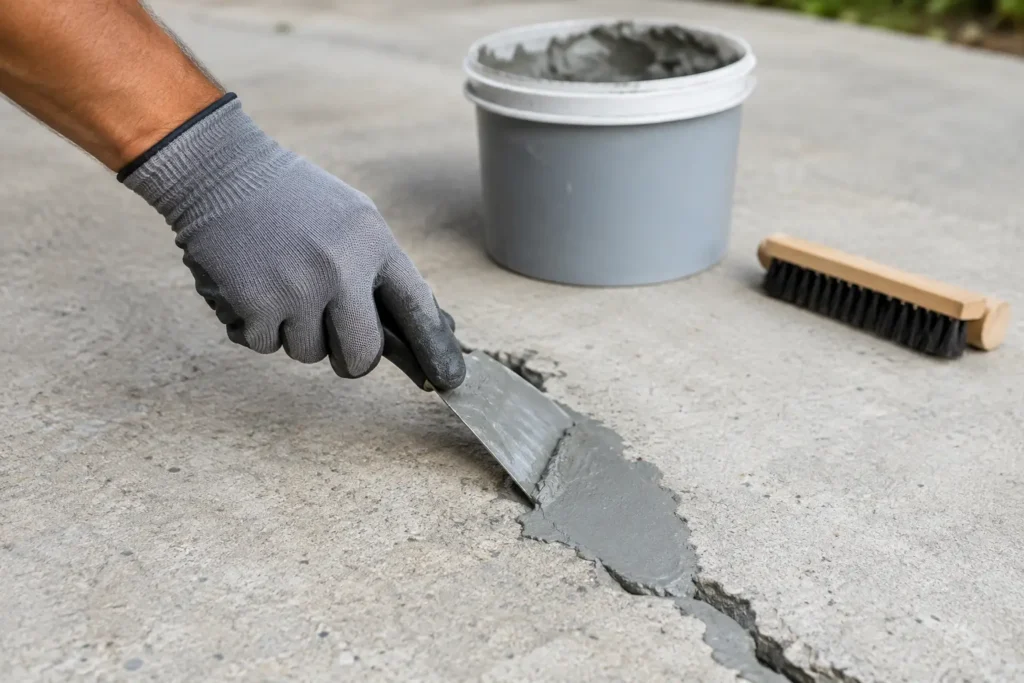 How to Repair Concrete Cracks Before Coating