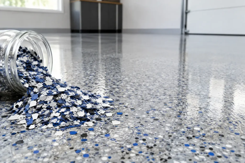 Decorative Flake Benefits for Concrete Floors